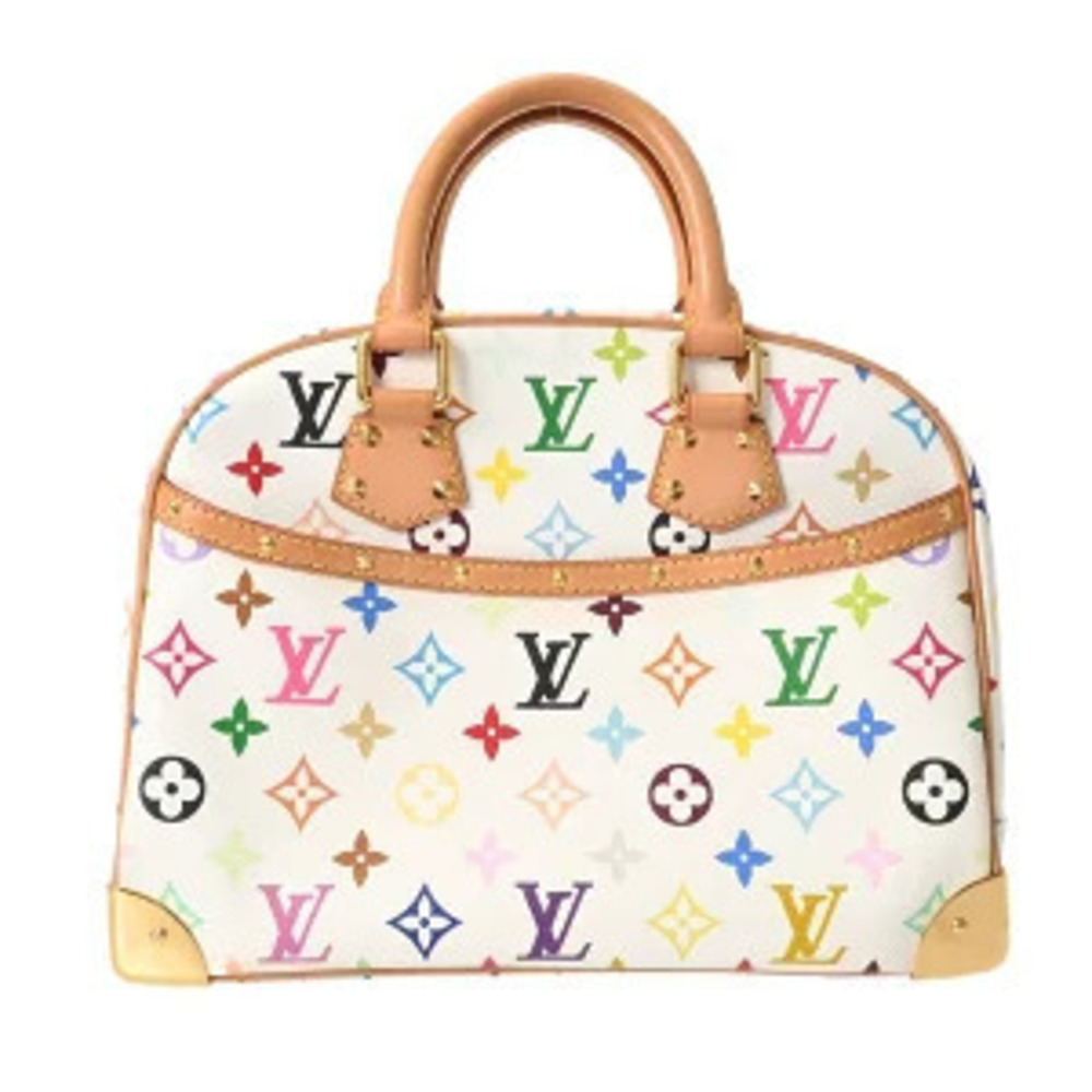 Louis Vuitton Trouville Blanc White Monogram Multicolor Handbag
